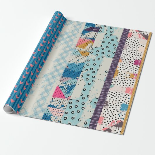 Naadloos patroon, patchwork tegels. cadeaupapier (Uitgerold)