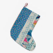 Naadloos patroon, patchwork tegels. kleine kerstsok (Voorkant (Hangend))