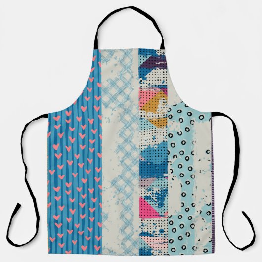 Naadloos patroon, patchwork tegels. schort (Voorkant)