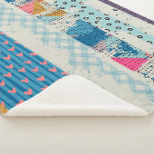 Naadloos patroon, patchwork tegels. sherpa deken (3/4)