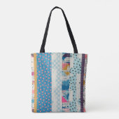 Naadloos patroon, patchwork tegels. tote bag (Achterkant)