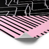 Naadloos patroon, patchwork tegels. Vrijhand teken Poster (Hoek)