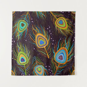 Naadloos patroon "Peacockveren" Wandkleed