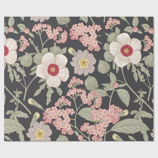 Naadloos patroon. Prachtige stof-bloeiende werkeli Cadeaupapier (Vlak)