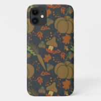 Naadloos patroon Pumpkin & wortel, donkere achterg