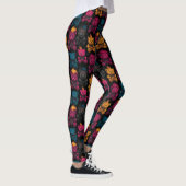 Naadloos patroon Rebellieus Punk Rock Teddyberen Leggings (Rechts)