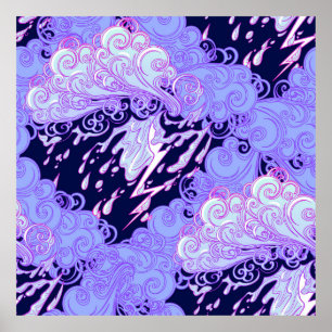 Naadloos patroon. Retrostijl krullende decoratie