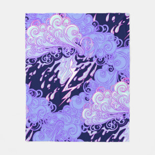 Naadloos patroon. Retrostijl krullende decoratie Fleece Deken