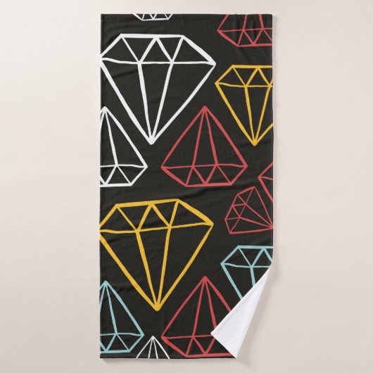 naadloos patroon, ruitvormelementen badhanddoek (Badhanddoek)
