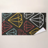 naadloos patroon, ruitvormelementen badhanddoek (Badhanddoek)