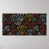 naadloos patroon, ruitvormelementen poster (Voorkant)