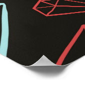  naadloos patroon, ruitvormelementen poster (Hoek)