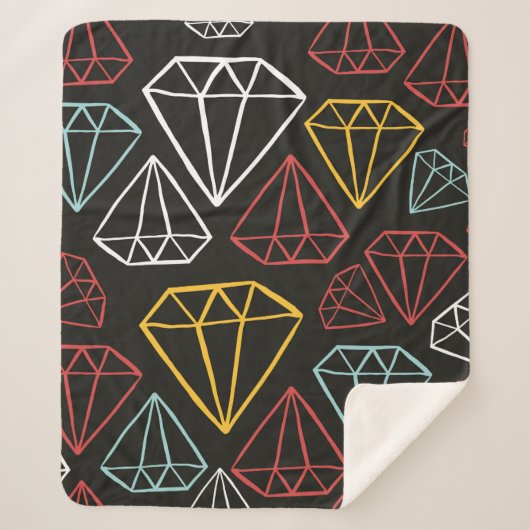  naadloos patroon, ruitvormelementen sherpa deken (Voorkant)