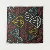  naadloos patroon, ruitvormelementen wandkleed (Voorkant (horizontaal))