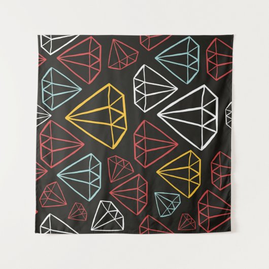  naadloos patroon, ruitvormelementen wandkleed (Voorkant (horizontaal))