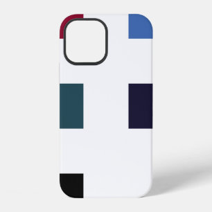 Naadloos patroon. Scheve penseelstreken en element iPhone 12 Hoesje