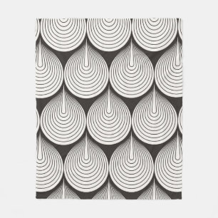 Naadloos patroon. Stijlvolle monochrome versiering Fleece Deken