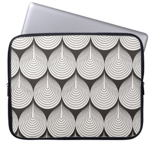 Naadloos patroon. Stijlvolle monochrome versiering Laptop Sleeve