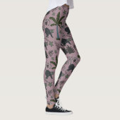 Naadloos patroon Tropische dieren springen Leggings (Rechts)