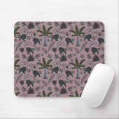 Naadloos patroon Tropische dieren springen Muismat (Met muis)