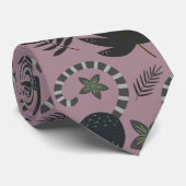 Naadloos patroon Tropische dieren springen Stropdas (Opgerold)