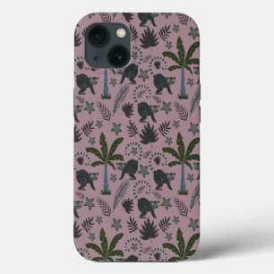 Naadloos patroon Tropische dieren springende aap iPhone 13 Hoesje