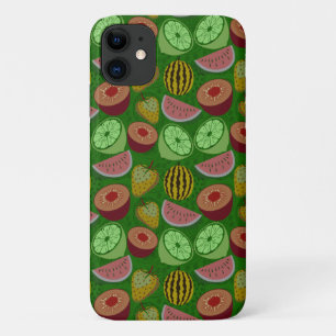Naadloos patroon tropische vruchten en groene acht Case-Mate iPhone case