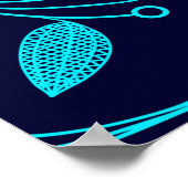 Naadloos patroon van abstracte blauwe kleur op de  poster (Hoek)