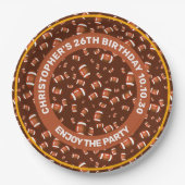 Naadloos patroon van Amerikaanse Footballs ballen Papieren Bordje (Voorkant)