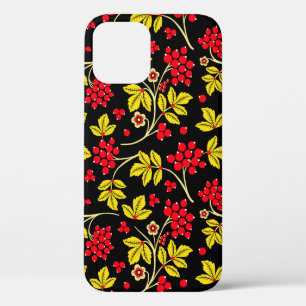 naadloos patroon van bloemen en bessen. Russisch Case-Mate iPhone Case