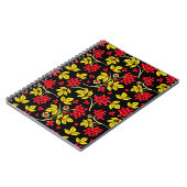 naadloos patroon van bloemen en bessen. Russisch Notitieboek (Linkerzijde)