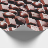 naadloos patroon van chocoladepralines cadeaupapier (Hoek)