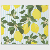 Naadloos  patroon van citrusvruchten op witte acht cadeaupapier (Vlak)