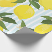 Naadloos  patroon van citrusvruchten op witte acht cadeaupapier (Hoek)