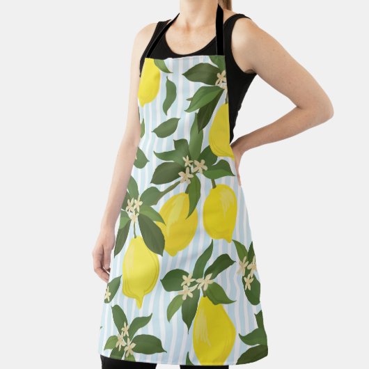 Naadloos patroon van citrusvruchten op witte acht schort (Insitu)