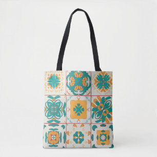 Naadloos patroon van de 9 arabische tilesabstract, tote bag
