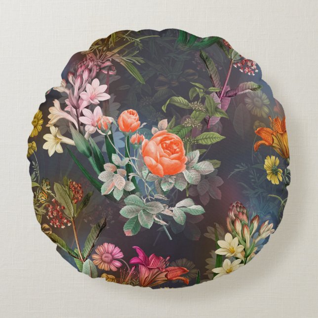 naadloos patroon van de bloem rond kussen (Voorkant)