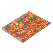 Naadloos patroon van de in water geverfde alstrome notitieboek (Linkerzijde)