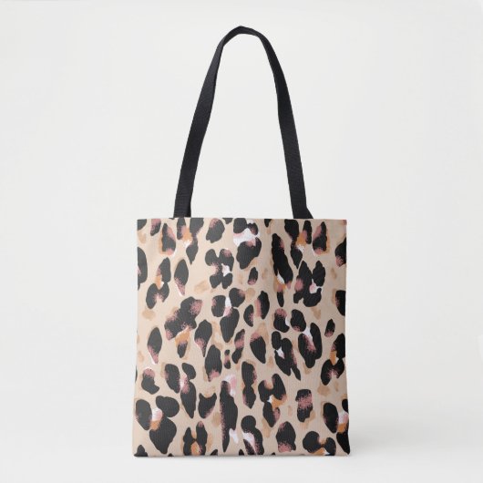 Naadloos patroon van de luipaard tote bag (Voorkant)