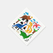 Naadloos patroon van dinosauriërs servet (Hoek)