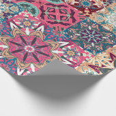 Naadloos patroon van florale patchwork.  controleu cadeaupapier (Hoek)