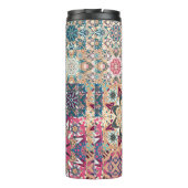 Naadloos patroon van florale patchwork. controleu thermosbeker (Achterkant)