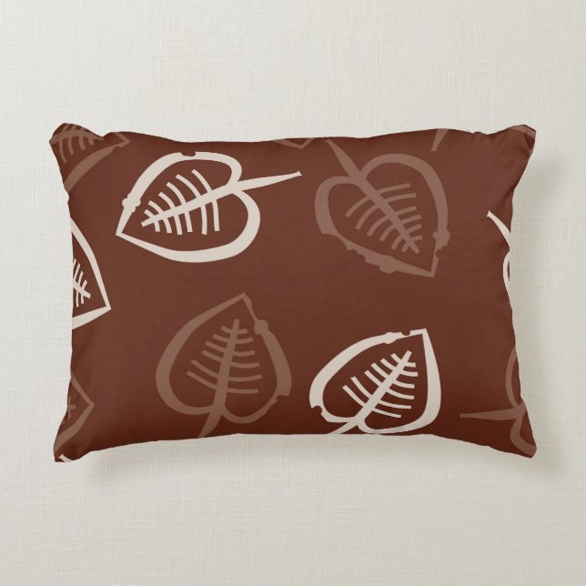 Naadloos patroon van flormotief met bladeren. Stri Accent Kussen (Voorkant)