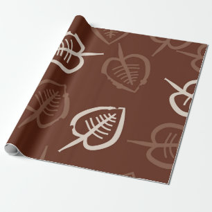 Naadloos patroon van flormotief met bladeren. Stri Cadeaupapier