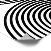 Naadloos patroon van gevouwen cirkels poster (Hoek)