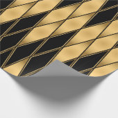 Naadloos patroon van goud en zwarte vormen cadeaupapier (Hoek)