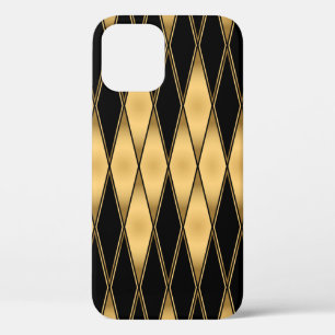 Naadloos patroon van goud en zwarte vormen Case-Mate iPhone case