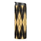 Naadloos patroon van goud en zwarte vormen thermosbeker (Geroteerd rechts)
