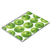 Naadloos patroon van groene appel notitieboek (Linkerzijde)