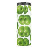 Naadloos patroon van groene appel thermosbeker (Achterkant)